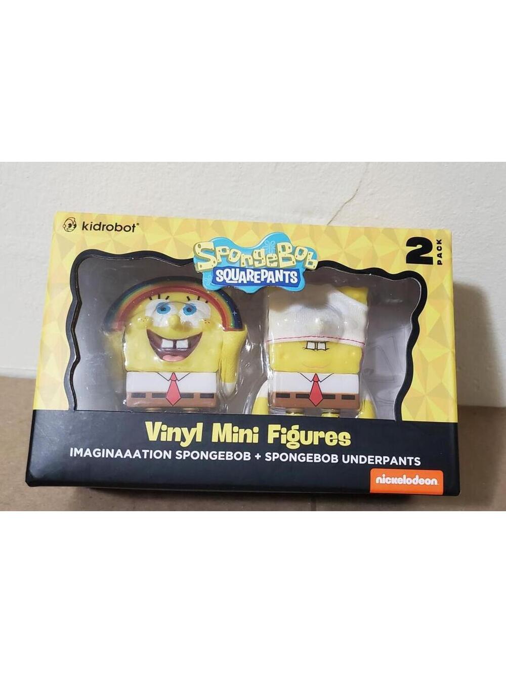 Kidrobot SpongeBob SquarePants Vinyl Mini Figures 2 Pack Imaginaaation NEW